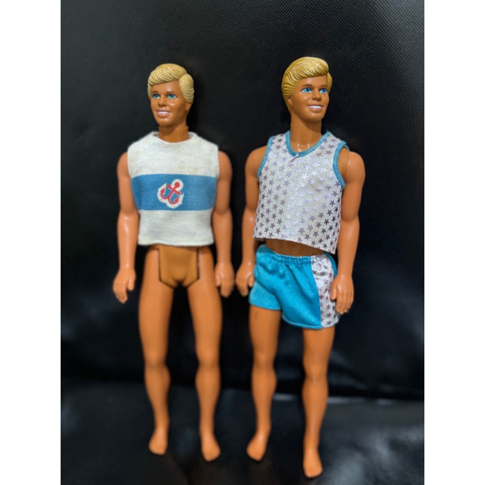 Vintage Ken Doll 1978 Mattel Beach Outfit Blue Stars Athletic‎ Shorts